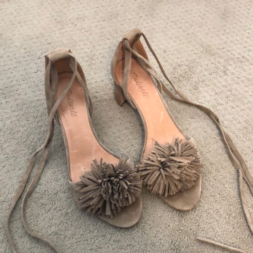 Madewell Tassel Wrap Heels